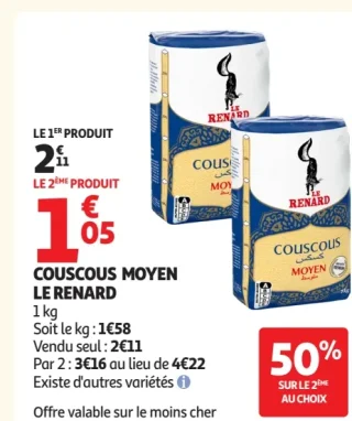 COUSCOUS MOYEN LE RENARD