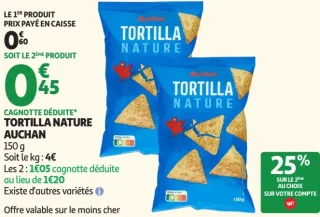 Tortilla Nature Auchan