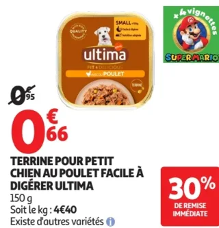 Terrine Pour Petit Chien Au Poulet Facile à Digérer Ultima