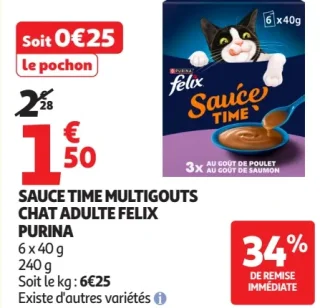 Sauce Time Multigouts Chat Adulte Felix Purina