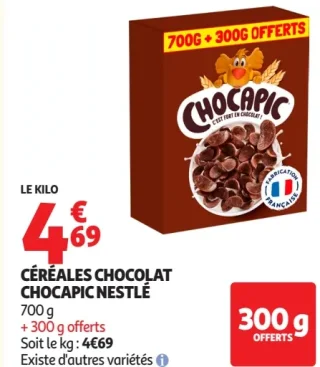 Céréales chocolat Chocapic Nestlé