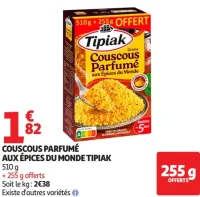 Couscous parfumé aux épices du monde Tipiak