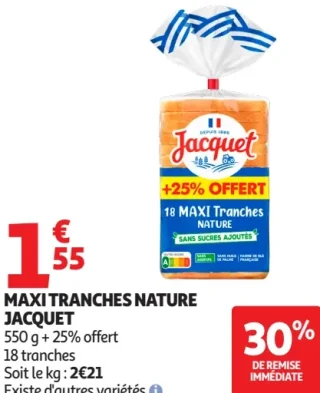 Maxi Tranches Nature Jacquet