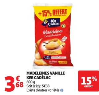 Madeleines Vanille Ker Cadélac