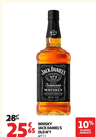 WHISKY JACK DANIEL'S OLD N°7 40° 1 l