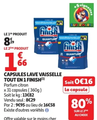 Capsules lave vaisselle Tout en 1 Finish