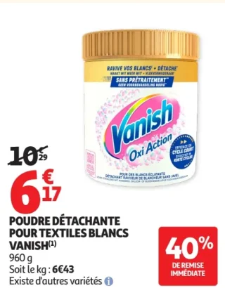 Poudre détachante pour textiles blancs Vanish Oxi Action