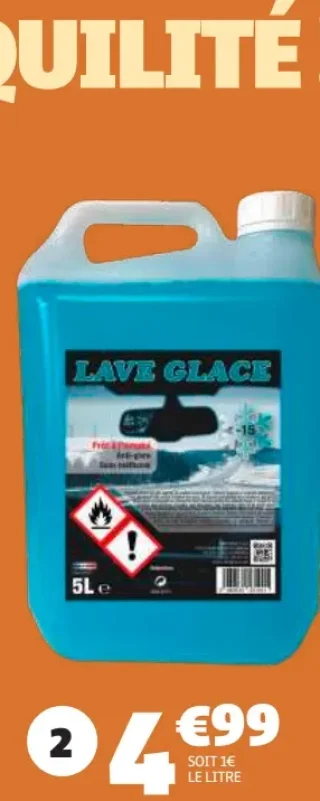 Lave-glace anti-givre -15°C