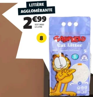 Garfield Litière agglomérante 5L Senteur Lavande