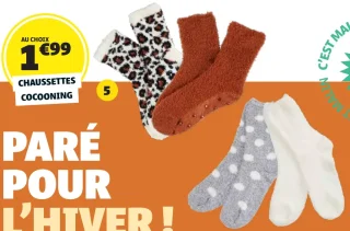 Lot de 2 paires de chaussettes cocooning