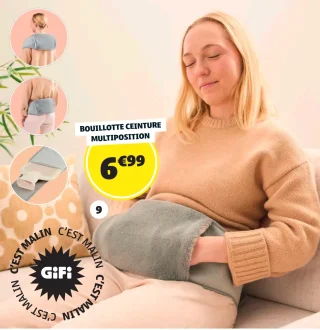 Bouillotte ceinture multiposition