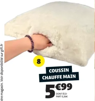 Coussin chauffe main