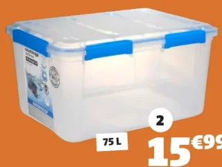 Boîte de rangement hermétique 75L GiFi