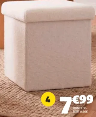 Pouf coffre Clara bouclette GiFi
