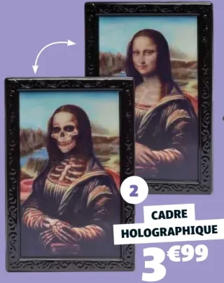 Cadre holographique La Joconde