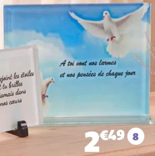Plaque funéraire (A toi vont nos larmes)