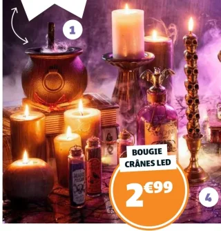 Bougie crânes LED
