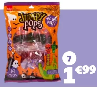 Bonbon alimentaire Jumpy Pops