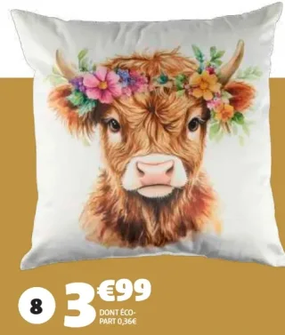 Coussin effet velours Collection Highland