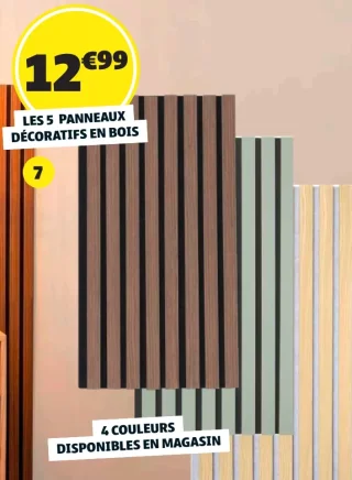 5 Panneaux décoratifs en bois Collection Highland