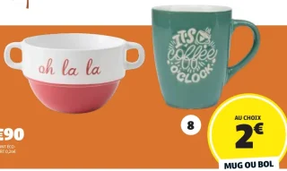 GiFi Mug 380ml ou Bol Ø12X8cm