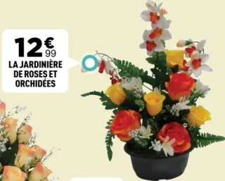 LA JARDINIÈRE DE ROSES ET ORCHIDÉES