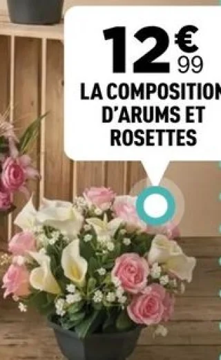 LA COMPOSITION D'ARUMS ET ROSETTES