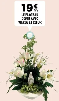 Le plateau cœur avec vierge et cœur