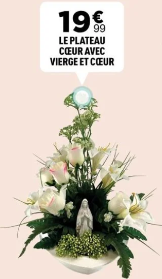 Le plateau cœur avec vierge et cœur