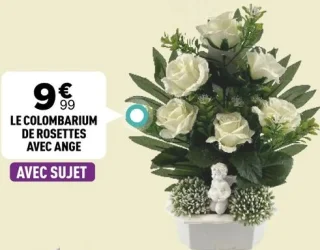 Le colombarium de rosettes avec ange