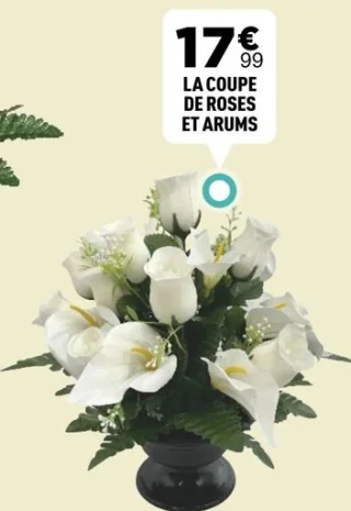 La coupe de roses et arums