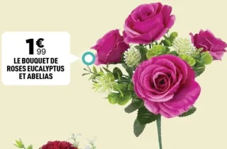 LE BOUQUET DE ROSES EUCALYPTUS ET ABELIAS
