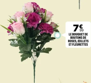 Le Bouquet de Boutons de Roses, Œillets et Fleurettes