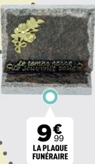 La plaque funéraire