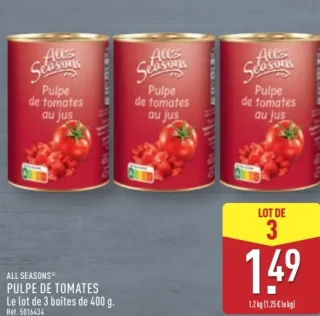 ALL SEASONS® PULPE DE TOMATES