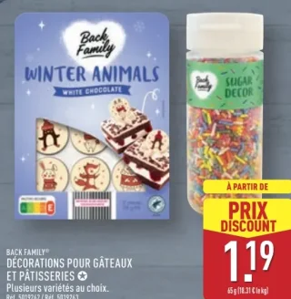 BACK FAMILY® DÉCORATIONS POUR GÂTEAUX ET PÂTISSERIES
