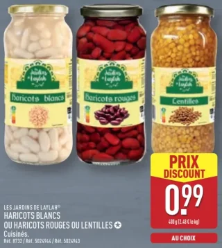 Les Jardins de Laylah Haricots blancs ou haricots rouges ou lentilles