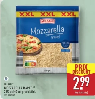 Milsani Mozzarella Rapée