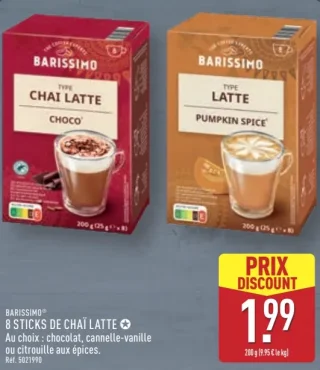 8 sticks de Chaï Latte Barissimo