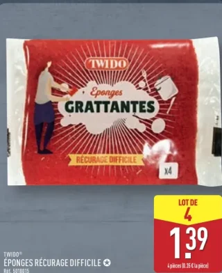 Éponges récurage difficile Twido
