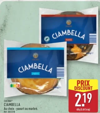 Cucina Ciambella au choix : yaourt ou marbré
