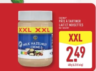 Cucina Pâte à tartiner lait et noisettes
