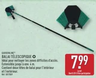 GARDENLINE® BALAI TÉLESCOPIQUE