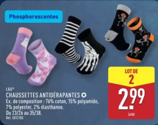 Chaussettes antidérapantes L&D