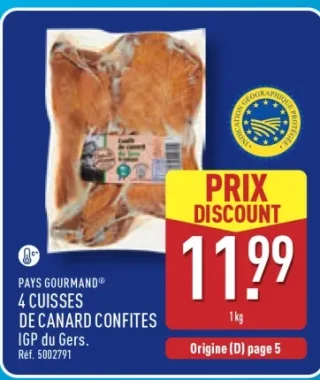 PAYS GOURMAND® 4 CUISSES DE CANARD CONFITES
