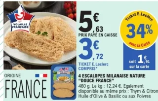 4 Escalopes milanaise nature "Douce France"