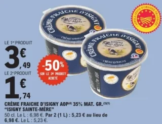 CRÈME FRAICHE D'ISIGNY AOP 35% MAT. GR. "ISIGNY SAINTE-MÈRE"
