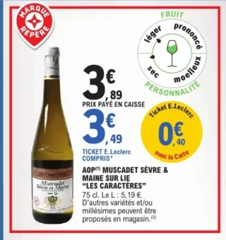 AOP Muscadet Sèvre & Maine sur lie "Les Caractères"