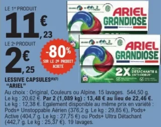 Lessive Capsules Ariel Grandiose