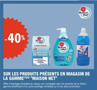 Produits de la gamme Maison Net